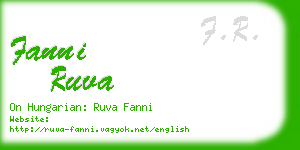 fanni ruva business card
